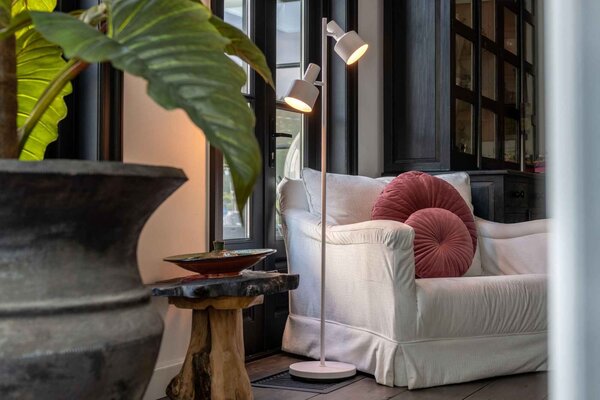 Artdelight Vloerlamp Twinkle 2 lichts H 150 cm wit