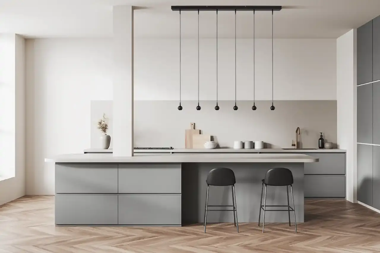 Masterlight Hanglamp Talana 6 lichts L 130 cm zwart Masterlight Hanglamp Talana 6 lichts L 130 cm zwart