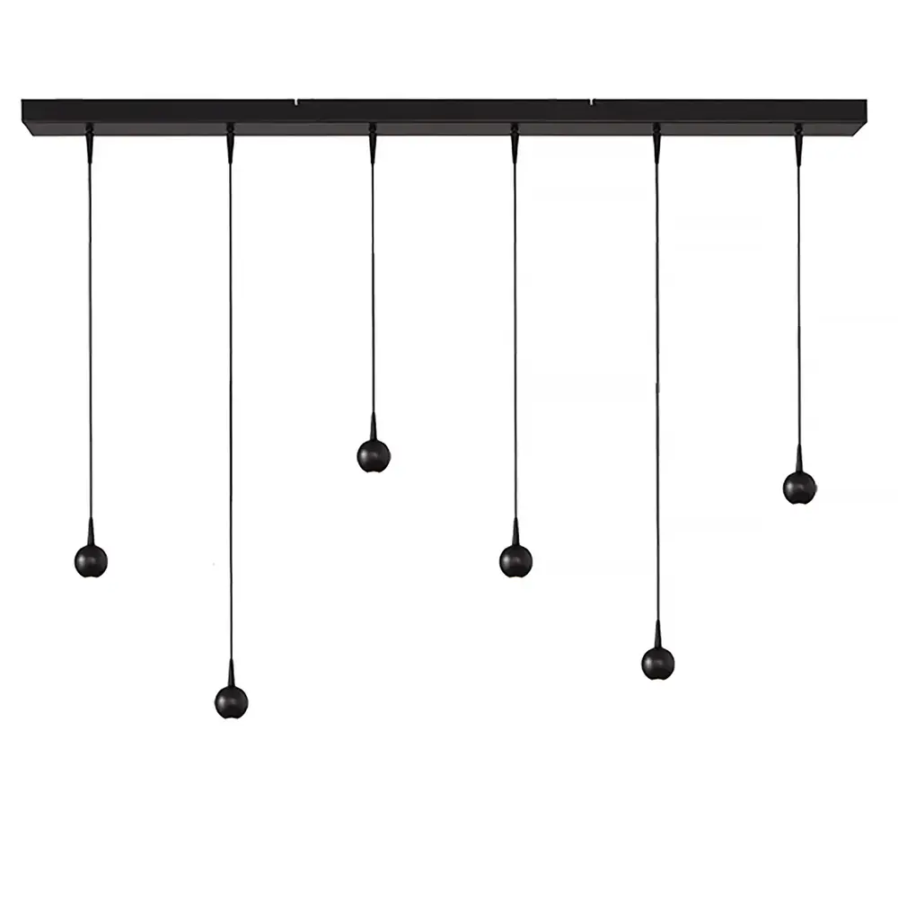 Masterlight Hanglamp Talana 6 lichts L 130 cm zwart Masterlight Hanglamp Talana 6 lichts L 130 cm zwart