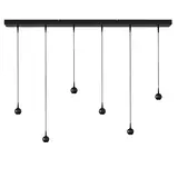 Masterlight Hanglamp Talana 6 lichts L 130 cm zwart Masterlight Hanglamp Talana 6 lichts L 130 cm zwart