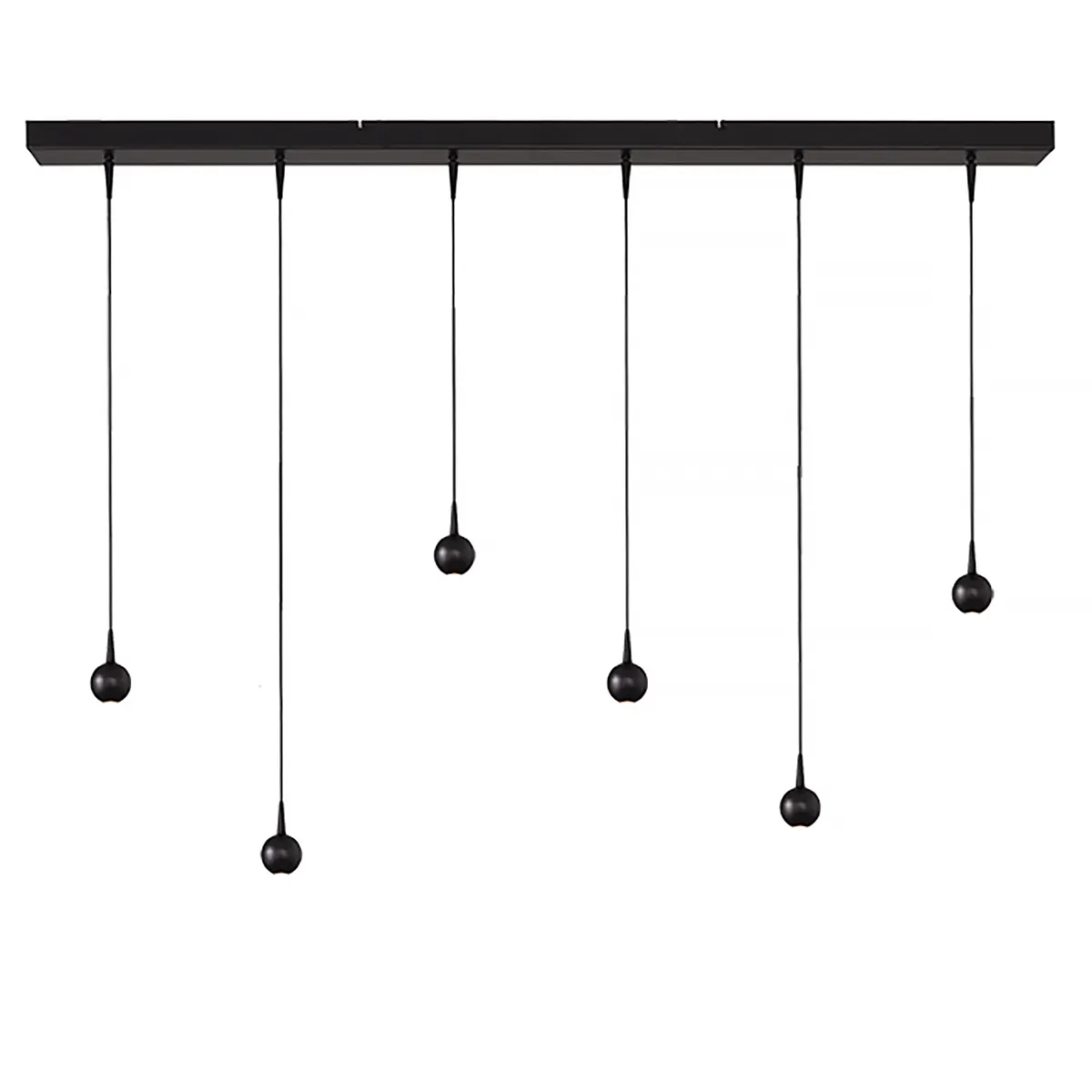Masterlight Hanglamp Talana 6 lichts L 130 cm zwart