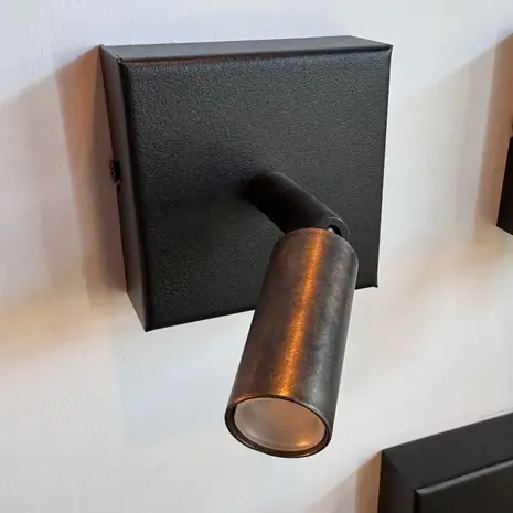 Masterlight Spot Tubo 1 lichts zwart antiek brons