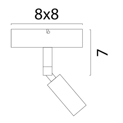 Masterlight Spot Tubo 1 lichts zwart mat goud Masterlight Spot Tubo 1 lichts zwart mat goud