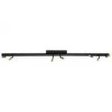 Masterlight Spot Tubo 3+2+2 lichts L 150 cm zwart mat goud Masterlight Spot Tubo 3+2+2 lichts L 150 cm zwart mat goud