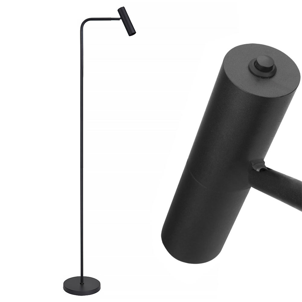 Freelight Vloerlamp Undici 1 lichts H 135 cm zwart