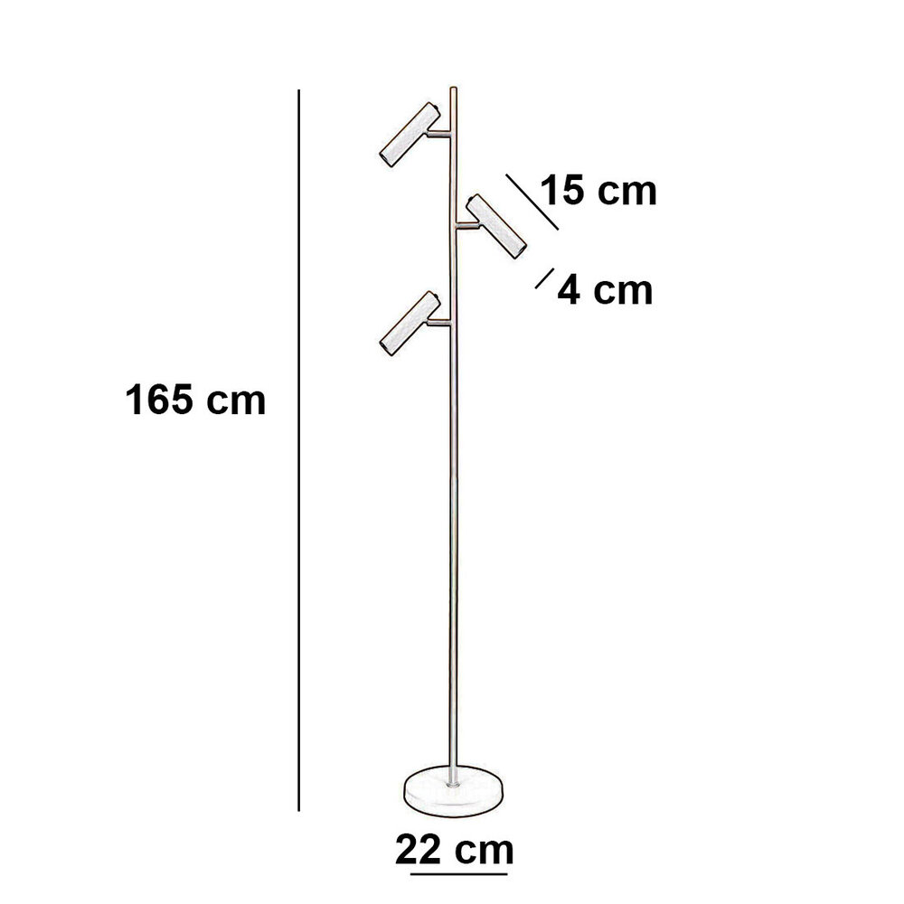 Freelight Vloerlamp Undici 3 lichts H 165 cm beige