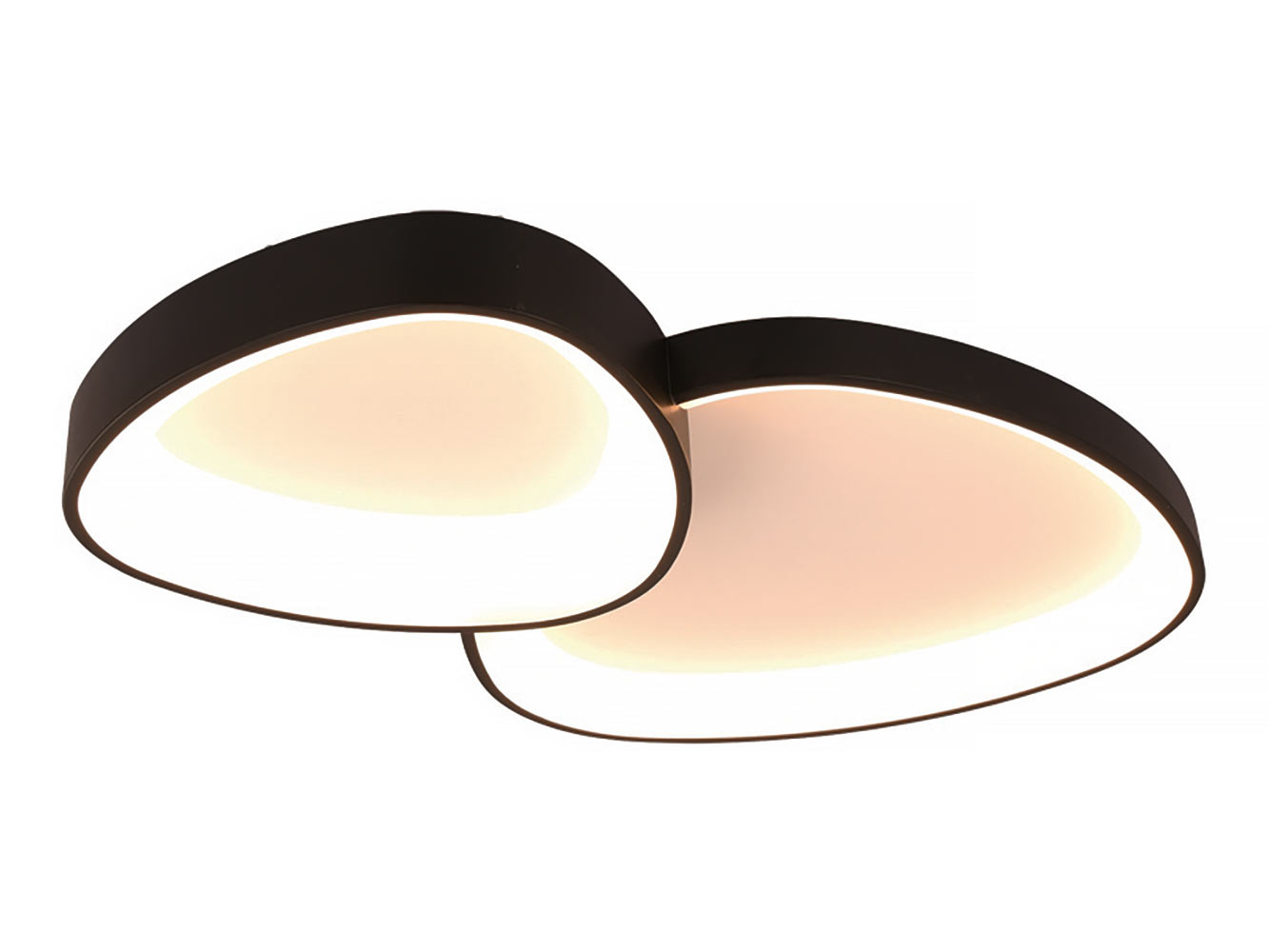 Freelight Plafondlamp Organico L 58 cm zwart