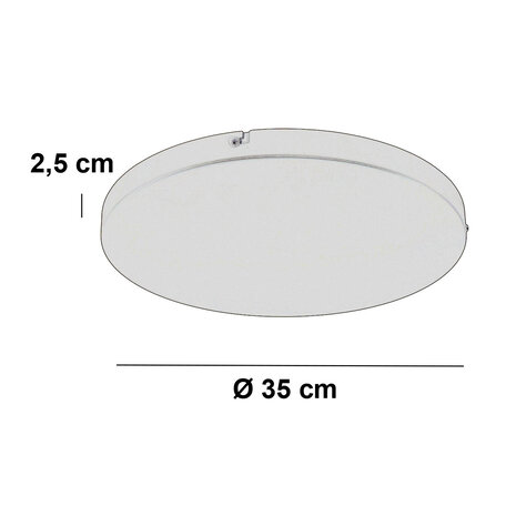 Ylumen Plafondplaat Ø 35 cm zonder gaten beige