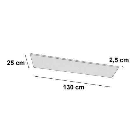 Ylumen Plafondplaat 130 x 25 cm zonder gaten beige