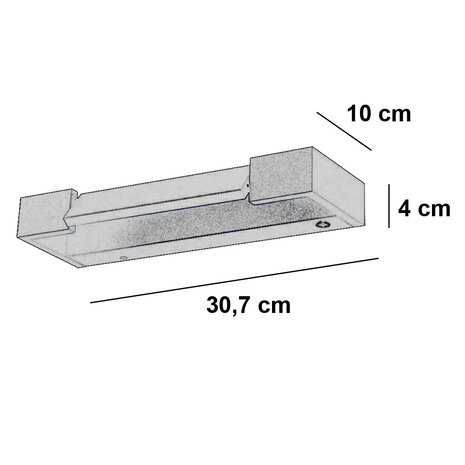 Freelight Wandlamp Parete L 31 cm zwart Freelight Wandlamp Parete L 31 cm zwart