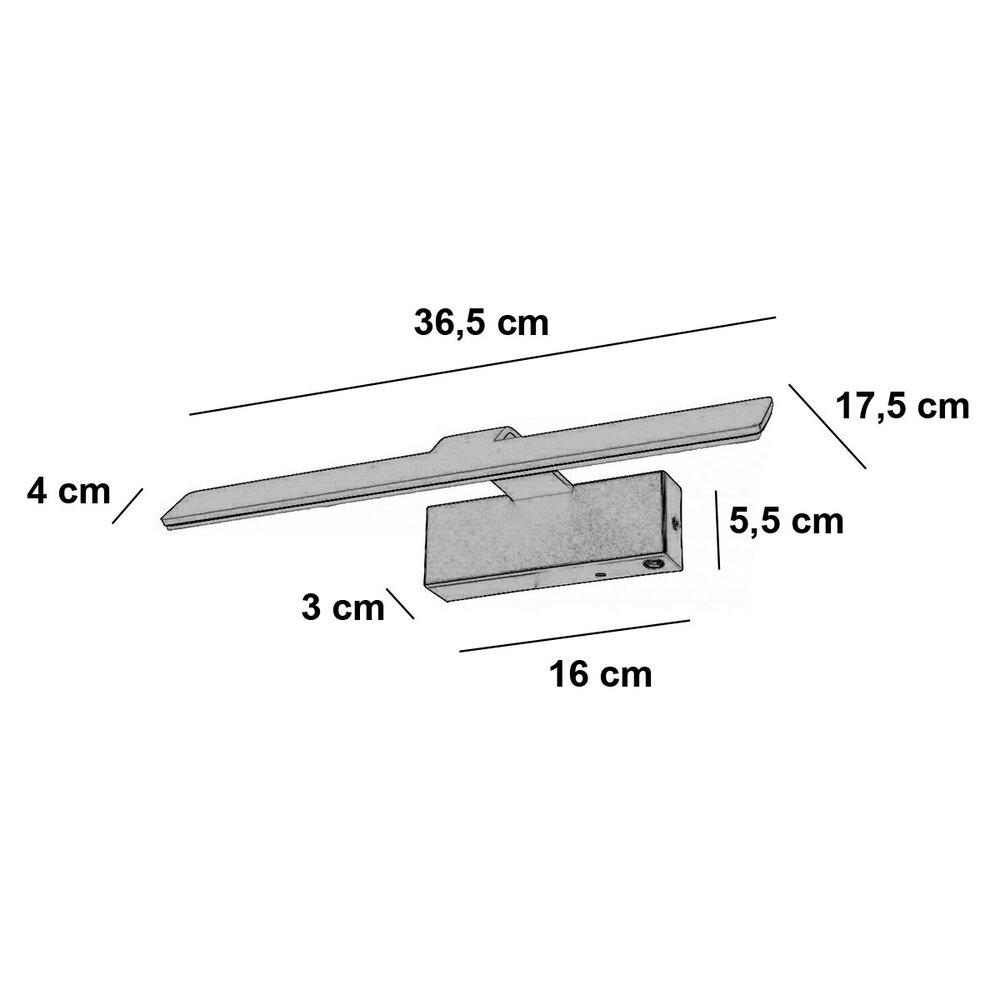 Freelight Wandlamp Dali L 36 cm zwart Freelight Wandlamp Dali L 36 cm zwart