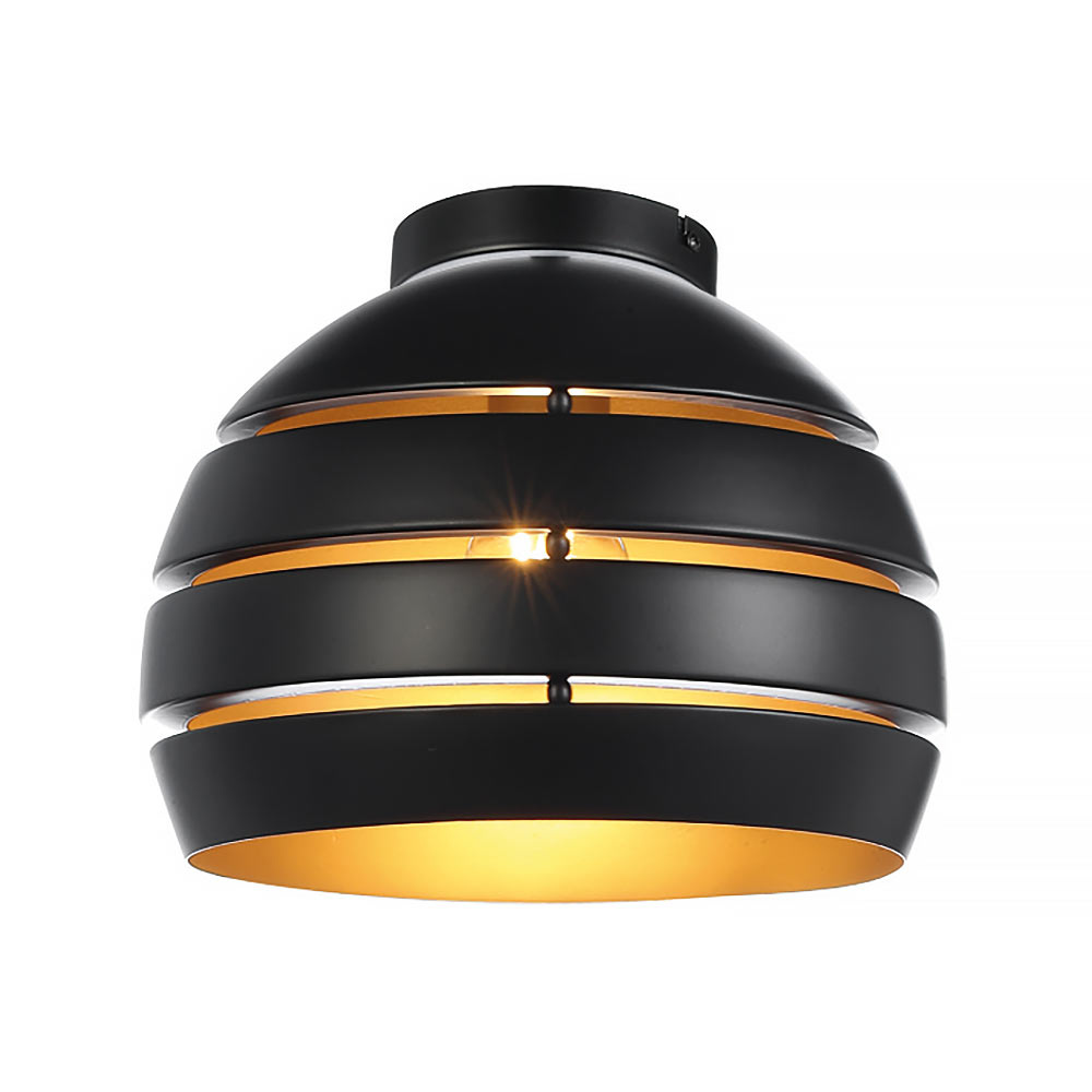 Freelight Plafondlamp Djarin Ø 28 cm zwart goud