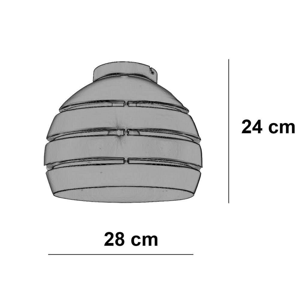 Freelight Plafondlamp Djarin Ø 28 cm zwart goud Freelight Plafondlamp Djarin Ø 28 cm zwart goud