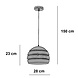 Freelight Hanglamp Djarin Ø 28 cm zwart goud Freelight Hanglamp Djarin Ø 28 cm zwart goud