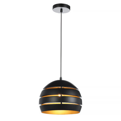 Freelight Hanglamp Djarin Ø 28 cm zwart goud Freelight Hanglamp Djarin Ø 28 cm zwart goud