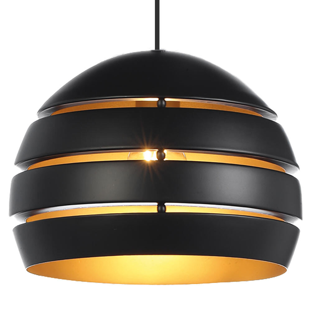 Freelight Hanglamp Djarin Ø 28 cm zwart goud Freelight Hanglamp Djarin Ø 28 cm zwart goud