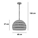 Freelight Hanglamp Djarin Ø 48 cm zwart goud Freelight Hanglamp Djarin Ø 48 cm zwart goud