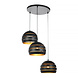 Freelight Hanglamp Djarin 3 lichts Ø 50 cm zwart goud Freelight Hanglamp Djarin 3 lichts Ø 50 cm zwart goud