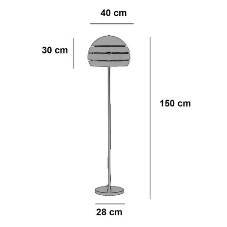 Freelight Vloerlamp Djarin H 150 cm zwart goud Freelight Vloerlamp Djarin H 150 cm zwart goud