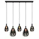 Mexlite Hanglamp Glimsy 5 lichts L 115 cm zwart Mexlite Hanglamp Glimsy 5 lichts L 115 cm zwart