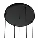 Mexlite Hanglamp Glimsy 5 lichts Ø 45 cm zwart