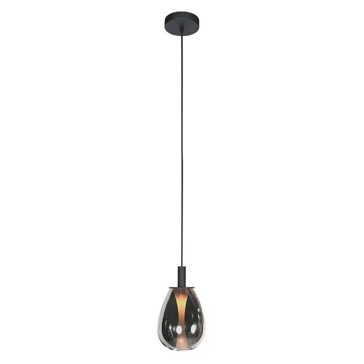 Steinhauer Hanglamp Glimsy 1 lichts Ø 14.5 cm zwart