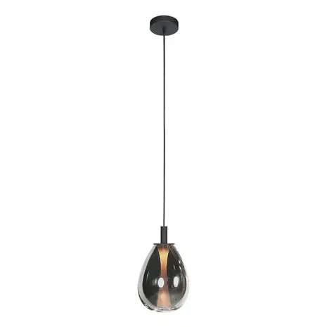 Mexlite Hanglamp Glimsy 1 lichts Ø 22 cm zwart Mexlite Hanglamp Glimsy 1 lichts Ø 22 cm zwart
