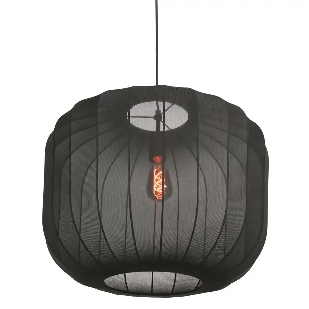 Anne Light & home Hanglamp Sable Ø 55 cm linnen zwart Anne Light & home Hanglamp Sable Ø 55 cm linnen zwart