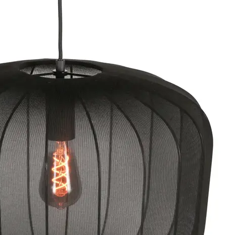 Anne Light & home Hanglamp Sable Ø 55 cm linnen zwart Anne Light & home Hanglamp Sable Ø 55 cm linnen zwart