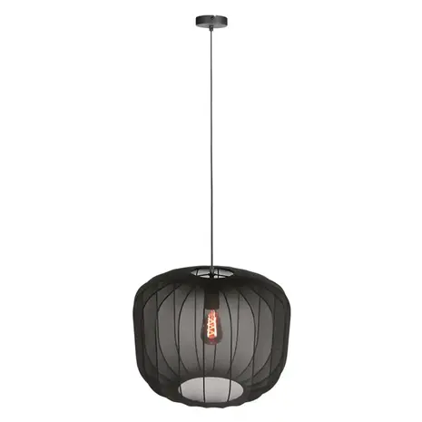 Anne Light & home Hanglamp Sable Ø 55 cm linnen zwart Anne Light & home Hanglamp Sable Ø 55 cm linnen zwart