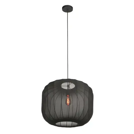 Anne Light & home Hanglamp Sable Ø 55 cm linnen zwart Anne Light & home Hanglamp Sable Ø 55 cm linnen zwart