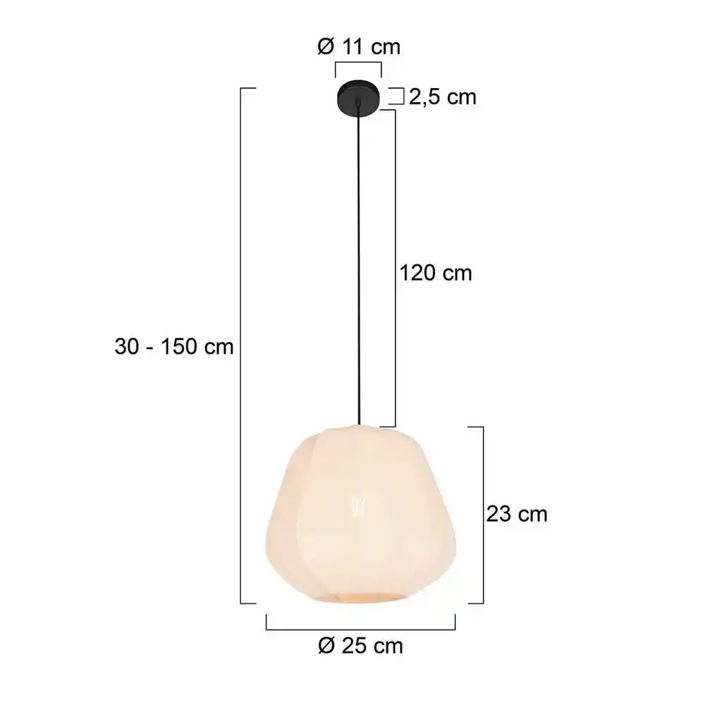 Anne Light & home Hanglamp Sable Ø 25 cm linnen creme Anne Light & home Hanglamp Sable Ø 25 cm linnen creme