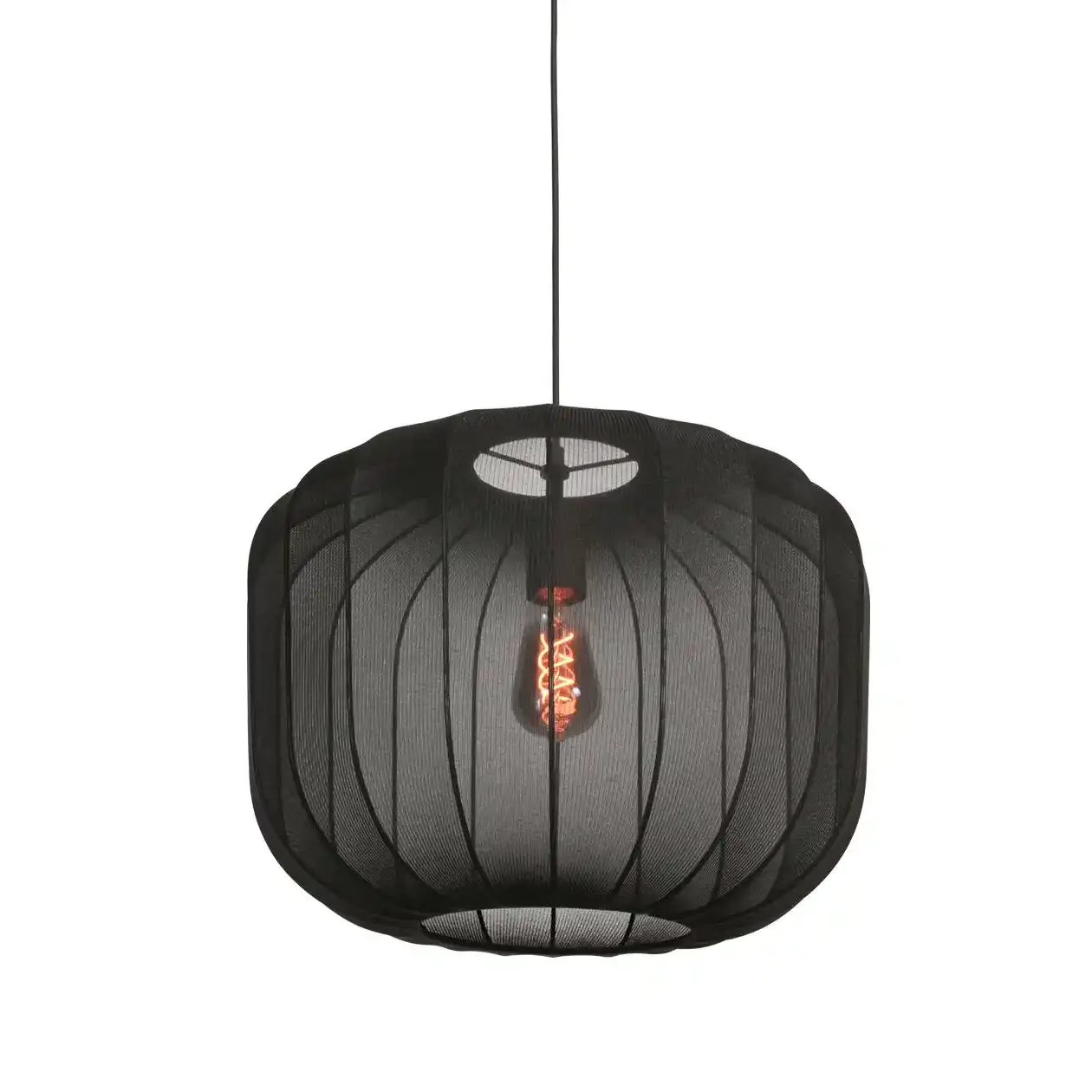 Anne Light & home Hanglamp Sable Ø 45 cm linnen zwart