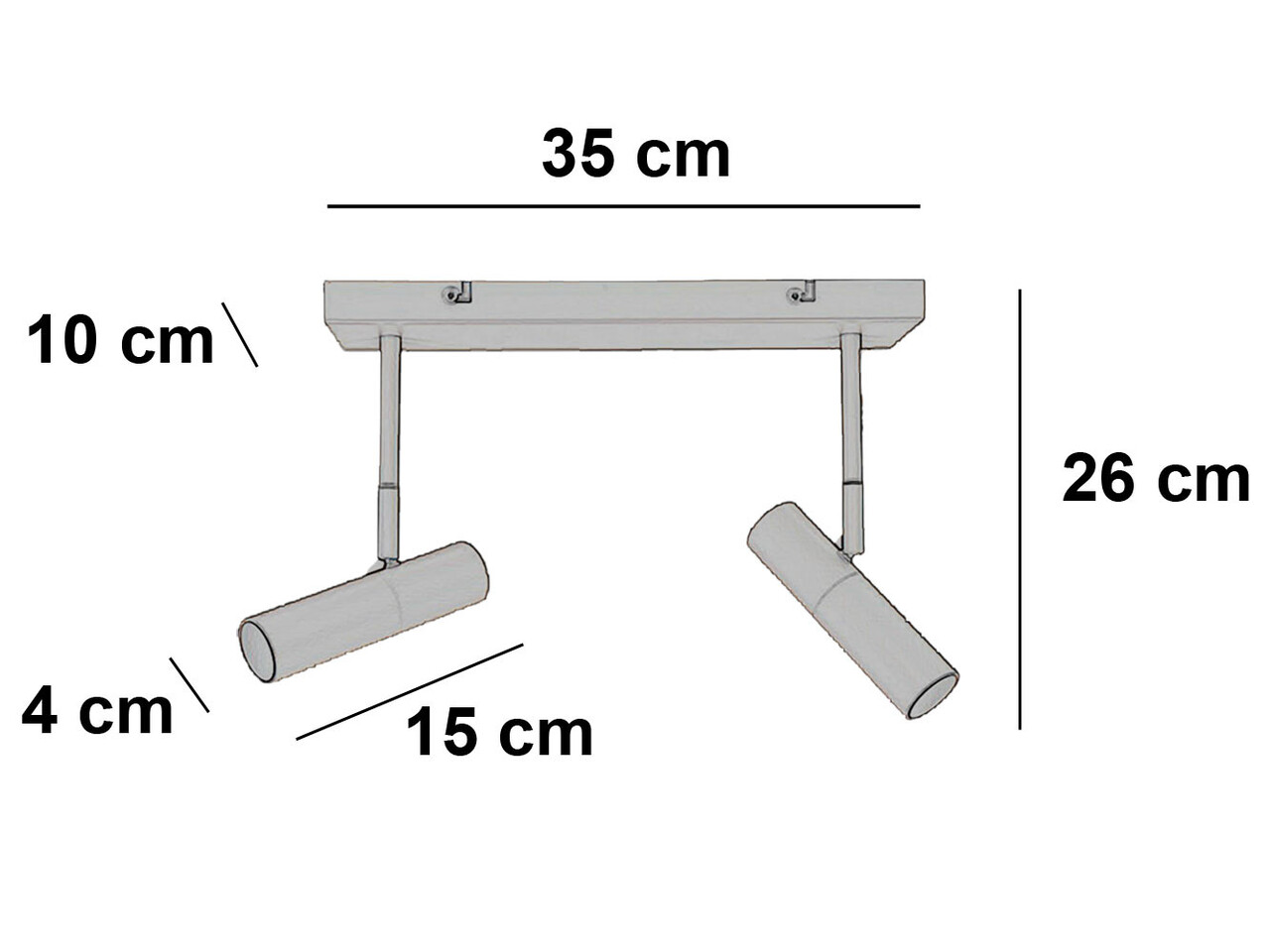 Freelight Spot Undici 2 lichts L 35 cm beige Freelight Spot Undici 2 lichts L 35 cm beige