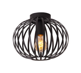 Lucide MANUELA - Plafonnière - Ø 25 cm - 1xE27 - Zwart Lucide MANUELA - Plafonnière - Ø 25 cm - 1xE27 - Zwart