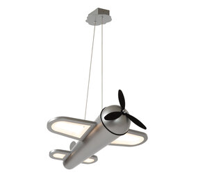 Lucide FOKKER - Hanglamp Kinderkamer - LED - 1x28W 2500K - Grijs ijzer Lucide FOKKER - Hanglamp Kinderkamer - LED - 1x28W 2500K - Grijs ijzer
