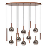 Lucide JASMINE - Hanglamp - LED Dimb. - CCT - 14x4,4W 2200K/3300K - Koper | Premium