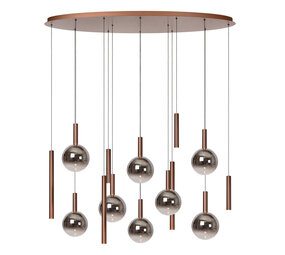 Lucide JASMINE - Hanglamp - LED Dimb. - CCT - 14x4,4W 2200K/3300K - Koper | Premium Lucide JASMINE - Hanglamp - LED Dimb. - CCT - 14x4,4W 2200K/3300K - Koper | Premium