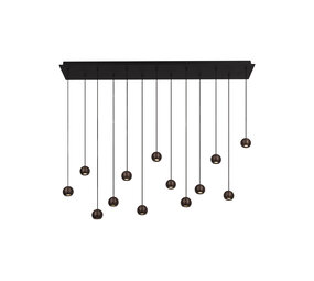 Lucide MONTANA - Hanglamp - LED Dimb. - CCT - 13x5,7W 2700K/4000K - Koffie | Premium