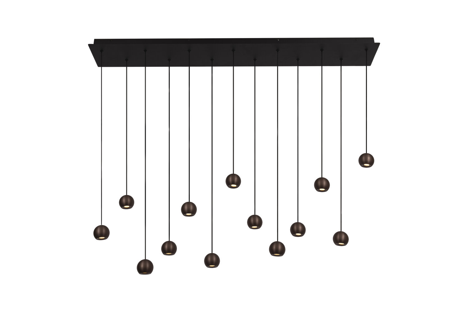 Lucide MONTANA - Hanglamp - LED Dimb. - CCT - 13x5,7W 2700K/4000K - Koffie | Premium