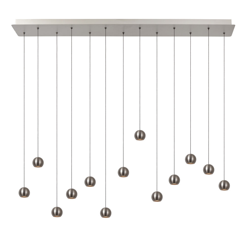 Lucide MONTANA - Hanglamp - LED Dimb. - CCT - 13x5,7W 2700K/4000K - Grijs ijzer | Premium