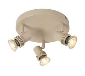 Lucide KIANTI - Plafondspot - Ø 21 cm - 3xGU10 - Taupe Lucide KIANTI - Plafondspot - Ø 21 cm - 3xGU10 - Taupe