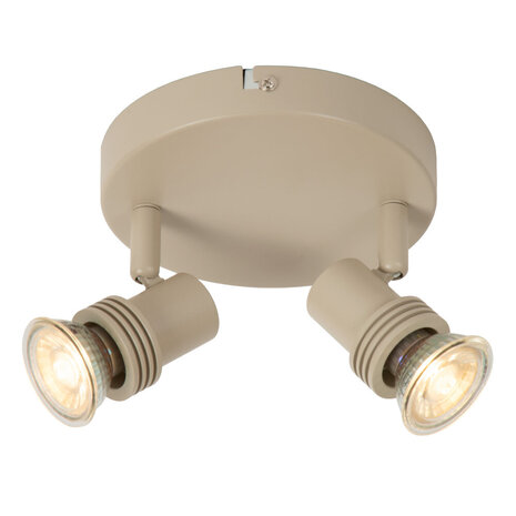 Lucide KIANTI - Plafondspot - Ø 15 cm - 2xGU10 (MR16) - Taupe Lucide KIANTI - Plafondspot - Ø 15 cm - 2xGU10 (MR16) - Taupe