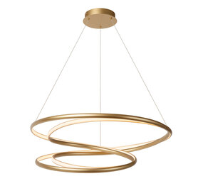 Lucide SARDANA - Hanglamp - Ø 80 cm - LED Dimb. - 1x74W 2700K - Mat Goud / Messing | Premium Lucide SARDANA - Hanglamp - Ø 80 cm - LED Dimb. - 1x74W 2700K - Mat Goud / Messing | Premium