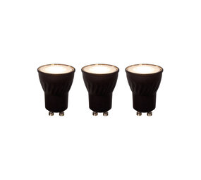 Lucide MR11 * 3 - Led lamp - Ø 3,5 cm - LED Dimb. - GU10 (MR11) - 3x3,8W 2700K - Zwart - Set van 3 Lucide MR11 * 3 - Led lamp - Ø 3,5 cm - LED Dimb. - GU10 (MR11) - 3x3,8W 2700K - Zwart - Set van 3