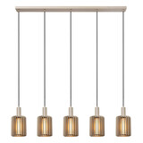Lucide LAMBRES - Hanglamp - 5xE27 - Taupe