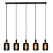 Lucide LAMBRES - Hanglamp - 5xE27 - Zwart Lucide LAMBRES - Hanglamp - 5xE27 - Zwart