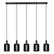 Lucide LAMBRES - Hanglamp - 5xE27 - Zwart Lucide LAMBRES - Hanglamp - 5xE27 - Zwart