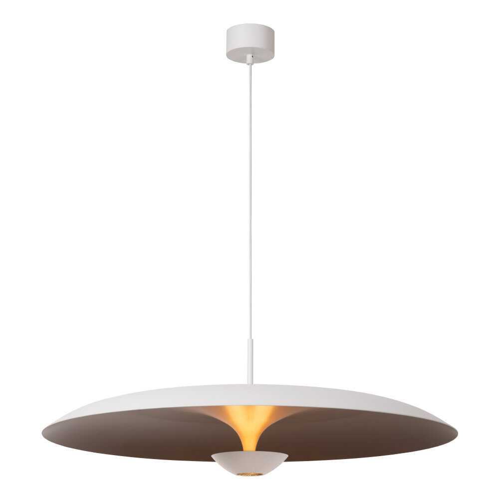 Lucide KENNETH - Hanglamp - Ø 80 cm - LED Dimb. - 1x22W 2700K - Wit | Premium