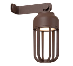 Lucide WELLS - Oplaadbare Wandlamp Binnen/Buiten - Accu/Batterij - Ø 10 cm - LED Dimb. - CCT - 1x5W 2700K/4000K - IP54 - Roest bruin | Essential Lucide WELLS - Oplaadbare Wandlamp Binnen/Buiten - Accu/Batterij - Ø 10 cm - LED Dimb. - CCT - 1x5W 2700K/4000K - IP54 - Roest bruin | Essential